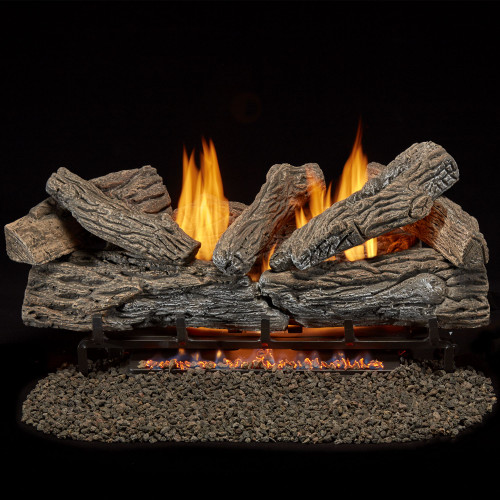 8 hand painted realistic detailed logs using superior refractory ceramics to ensure a long life-span
