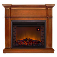 Duluth Forge Full Size Electric Fireplace - Remote Control, Apple Spice Finish.