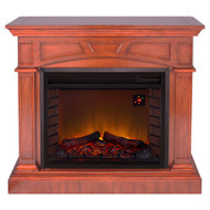 Duluth Forge Full Size Electric Fireplace - Remote Control, Heritage Cherry Finish.