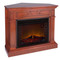 Duluth Forge Full Size Electric Fireplace - Remote Control, Heritage Cherry Finish. Corner