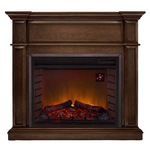 Duluth Forge Full Size Electric Fireplace - Remote Control, Gingerbread Finish.