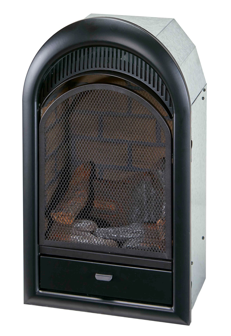 Bluegrass Living Vent Free Natural Gas Fireplace Insert - 10,000 BTU,  T-Stat Control, Zero Clearance Design, Ceramic Fiber Brick Liner - Model#  B100TN - Factory Buys Direct