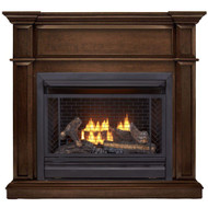Bluegrass Living Vent Free Natural Gas Fireplace System - 26,000 BTU, Remote Control, Gingerbread Finish.