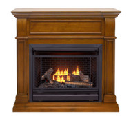 Bluegrass Living Vent Free Natural Gas Fireplace System - 26,000 BTU, Remote Control, Apple Spice Finish.