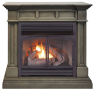 ProCom Dual Fuel Vent Free Gas Fireplace System - 32,000 BTU, Remote Control, Slate Gray Finish
