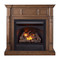 ProCom Full Size Dual Fuel Ventless Gas Fireplace With Mantel - 32,000 BTU, Remote Control.