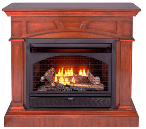 ProCom Dual Fuel Vent Free Gas Fireplace System - 26,000 BTU, T-Stat Control.