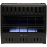 ProCom Dual Fuel Ventless Garage Heater - 30,000 BTU, Manual Control.