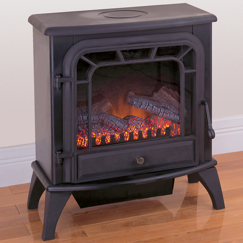 ProCom Electric Stove Fireplace - Black Finish - Model V50HYLD - Factory Buys Direct