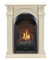 Bluegrass Living Vent Free Natural Gas Fireplace System - 10,000 BTU, T-Stat Control, Antique White Finish.