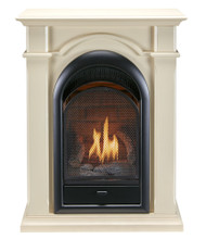 Bluegrass Living Vent Free Propane Gas Fireplace System - 10,000 BTU, T-Stat Control, Antique White Finish.