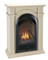 Arched style gas fireplace insert.