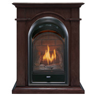 Bluegrass Living Vent Free Natural Gas Fireplace System - 10,000 BTU, T-Stat Control, Chocolate Finish.