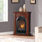 Arched style gas fireplace insert.