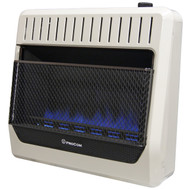 ProCom Heating Propane Gas Vent Free Blue Flame Gas Space Heater - 30,000 BTU, T-Stat Control .