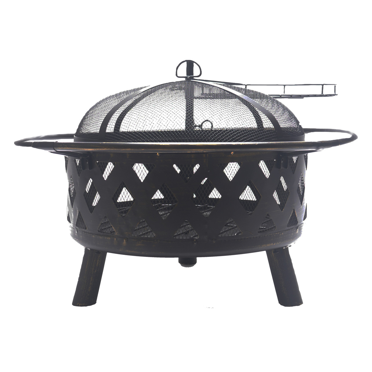 Adjustable height fire pit cheap grill