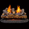 Duluth Forge Reconditioned Ventless Dual Fuel Gas Log Set - 24 in. Berkshire Split Oak - Remote Control (210049)