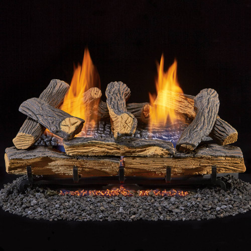 Duluth Forge Reconditioned Ventless Propane Gas Log Set - 24 in. Split Red Oak 33,000 BTU.