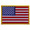 Forever And Always Carries US American Flag with gold border 3 x 2 Patches