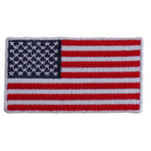 Forever And Always Carries American Flag with white border 2.5 x 1.25 Patches