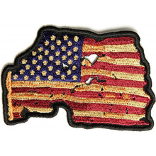 Forever And Always Carries Ole Glory tattered 3 x 2 Patches