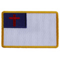 Forever And Always Carries Christian Flag yellow border 3 x 2 Patches