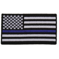 Forever And Always Carries ThinBlue Line American Flag 3.5 x 2 Patches