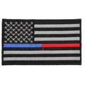 Forever And Always Carries Thin Blue and Red Line American Flag 3.5 x 2 Patches