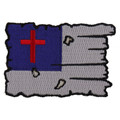 Forever And Always Carries Tattered Christian Flag 3 x 2 Patches