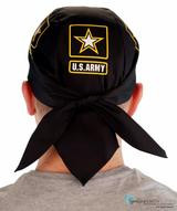 Back view of American Made ARMY du rag (skull caps, doo rags) from Forever And Always in Farmerville, LA.