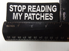 Forever And Always Carries STOP READING MY PATCHES 4 x 1.25 Patches