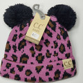 C.C BABY-80POMPOM
Animal print beanie with knit pom poms
-100% Acrylic
-Approximately 7" x 7" un-stretched
-Fit may vary
