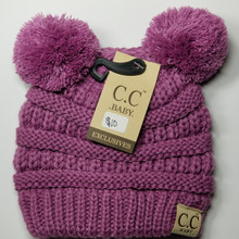 C.C BABY-POM
Knit beanie featuring pom pom.

-100% Acrylic
-One size fits most: baby