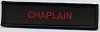 Forever And Always Carries Chaplain Patch Black With Red Letters 4 x 1 Patches