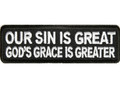 Forever And Always Carries Our Sin is Great God's Grace is Greater 4 x 1 Patches