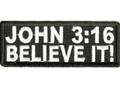 Forever And Always Carries John 3:16 Believe It 3 x 1 Patches