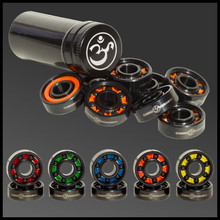 Silicon Nitride Si3N4 black ceramic bearings in metal tube.
Choice of 5 assorted race cage colours.