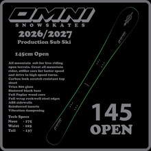 145cm Open snowskate sub ski only
Red sidewalls