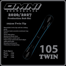 105 cm Twin tip snowskate sub ski only
Red sidewalls