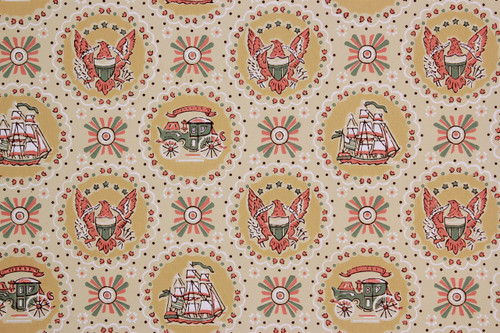 1970s Vintage Wallpaper Eagles Americana