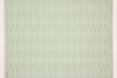 1940s Vintage Wallpaper Green Basket Weave
