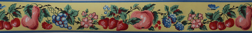 Imperial Vintage Wallpaper Border Fruit Yellow