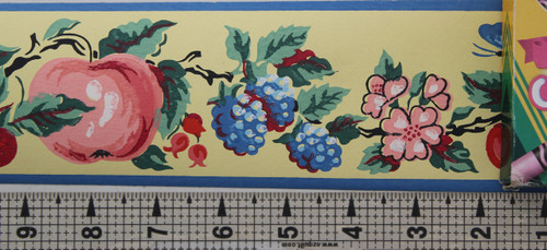 Imperial Vintage Wallpaper Border Fruit Yellow