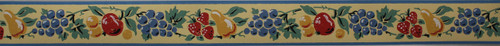 Imperial Vintage Wallpaper Border Fruit Yellow Small