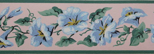 Imperial Vintage Wallpaper Border Morning Glory Blue