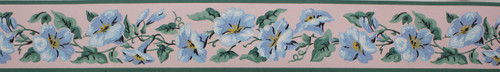 Imperial Vintage Wallpaper Border Morning Glory Blue