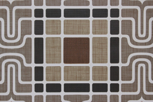 1970s Vintage Wallpaper Retro Geometric Brown Black
