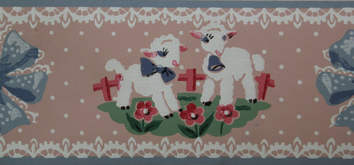 Trimz Vintage Wallpaper Border Lambsies