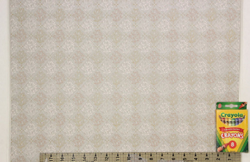 1960s Vintage Wallpaper Pink and Gold Metallic Geometric on Gray