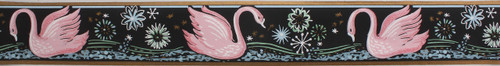 Trimz Vintage Wallpaper Border Swan Pink